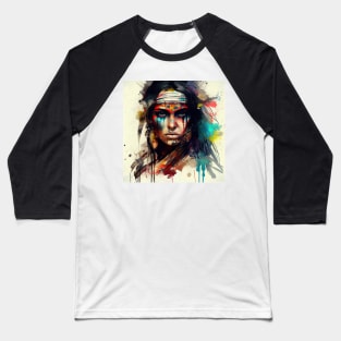 Powerful American Native Woman #2 Baseball T-Shirt